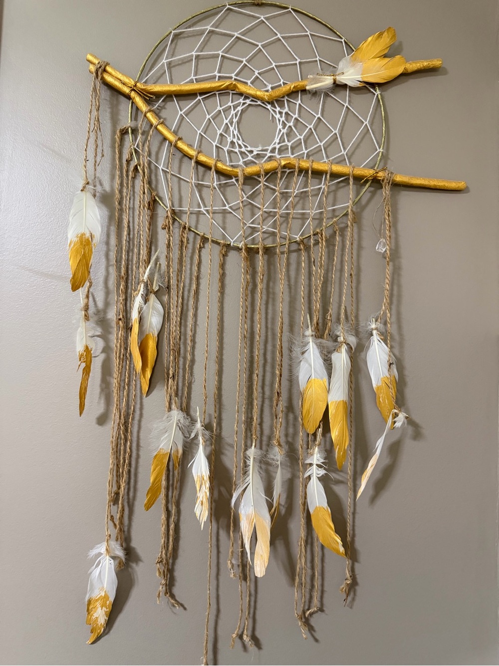 Altarβd State Dreamcatchers Gold and White Wall Decor (2)
